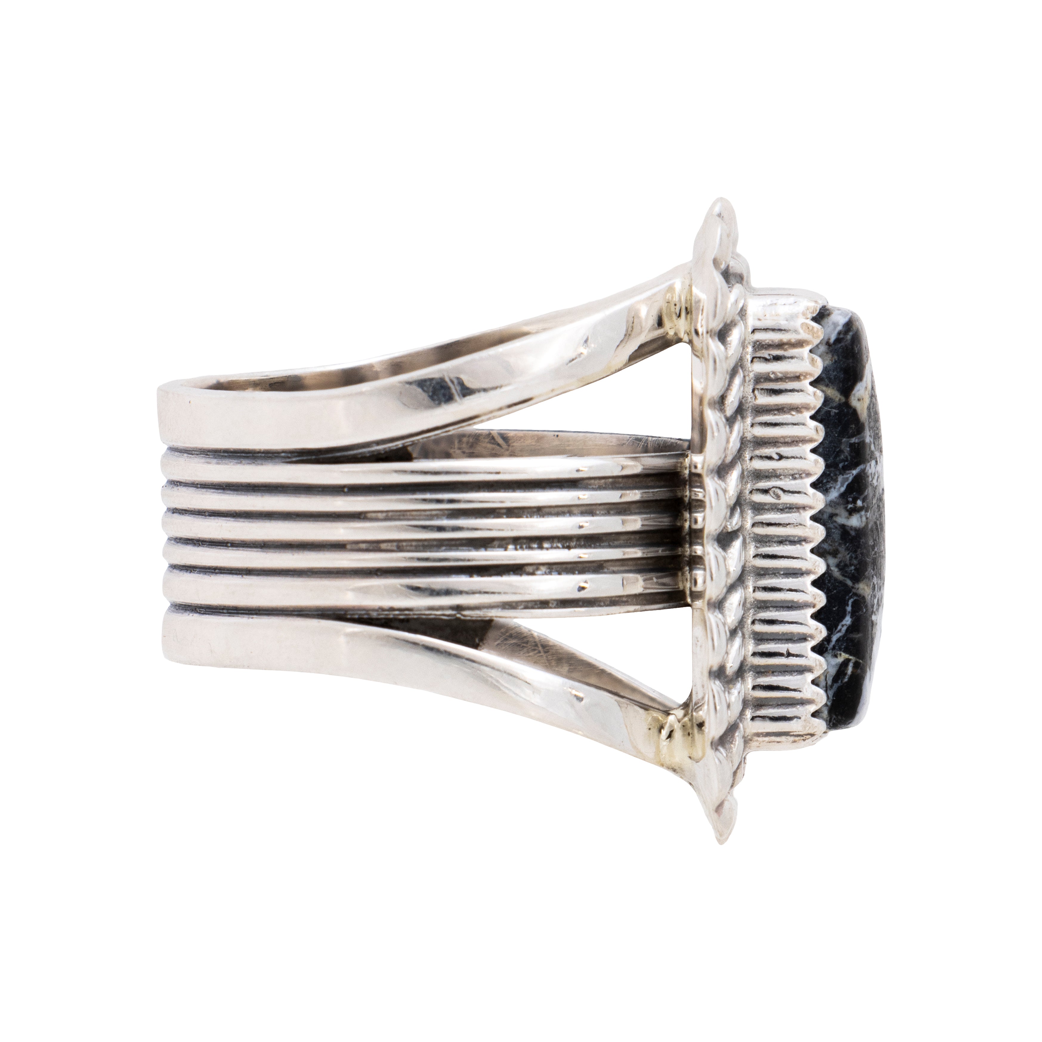 Navajo White Bufaflo Turquoise Ring