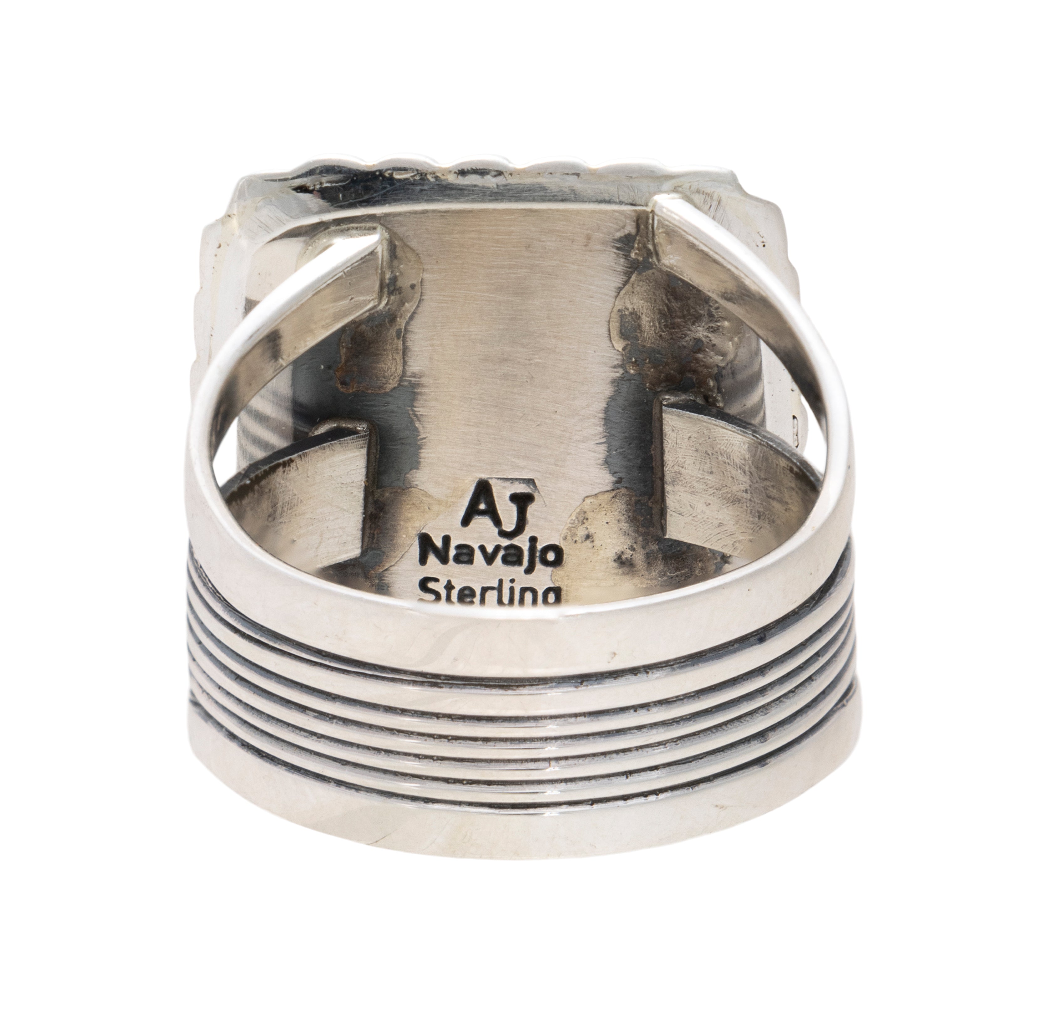 Navajo White Buffalo Turquoise Ring