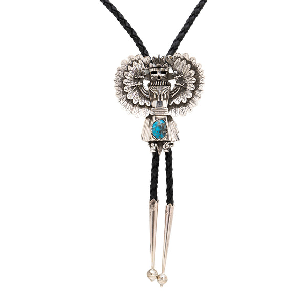 Navajo Kachina Turquoise Bolo, Jewelry, Bolo Necktie, Native