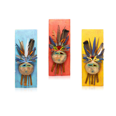 Sioux Shaman's Masks by Doug Fountain, Fine Art, Painting, Native American