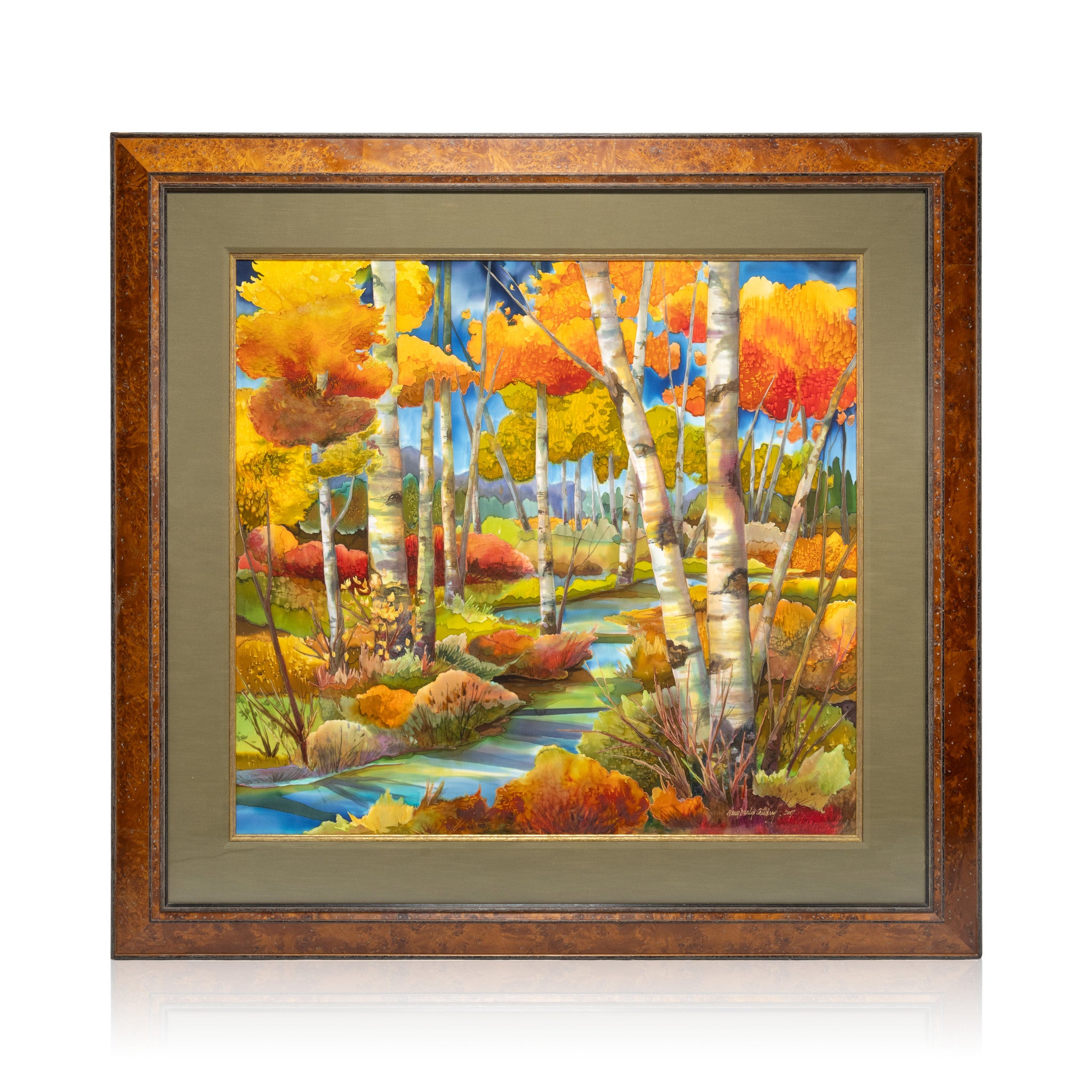"Autumn Canopy by Stream" by Nancy Dunlop Cawdrey