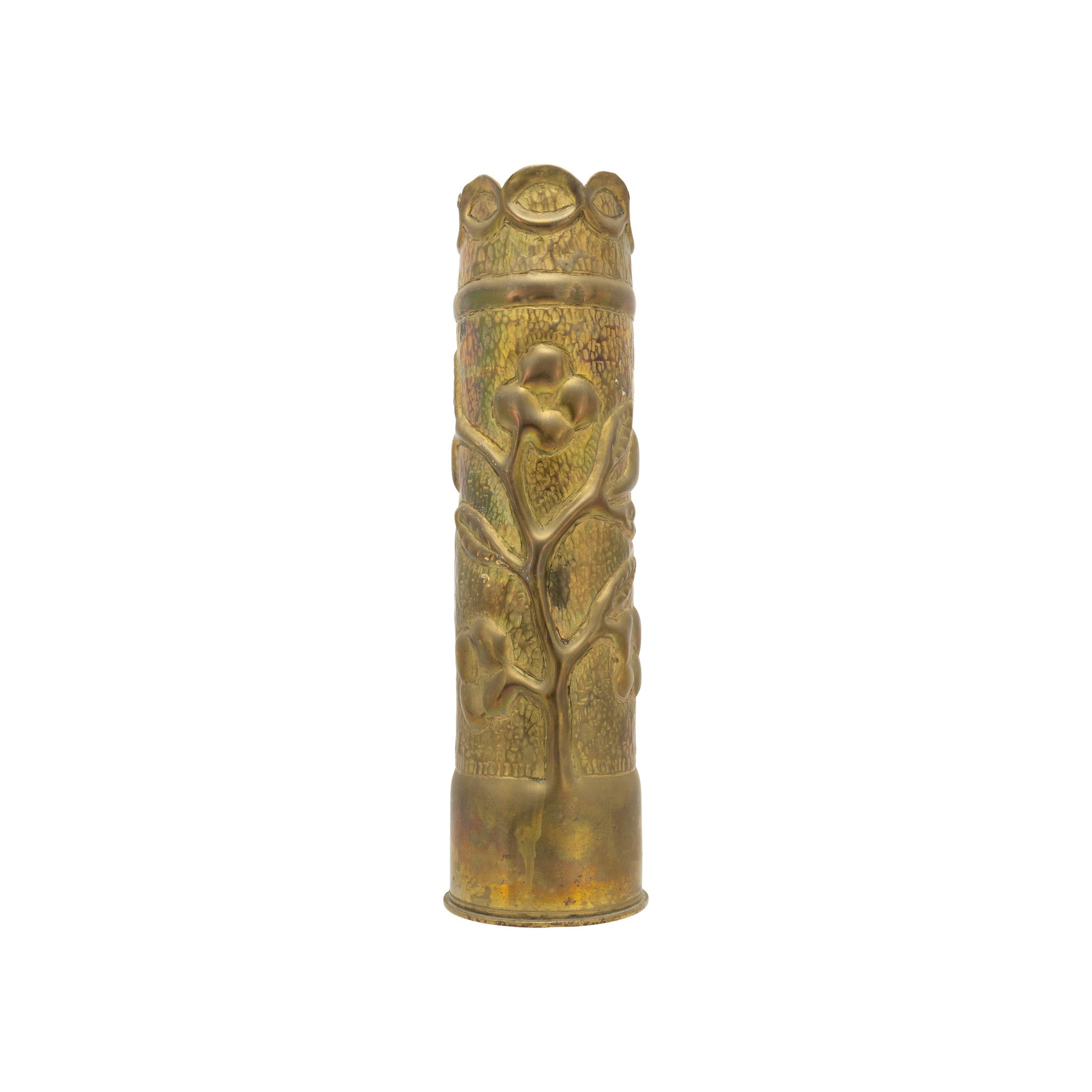 Matched Pair Trench Art Vases