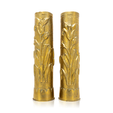 Pair of Trench Art Vases, Furnishings, Decor, Trench Art