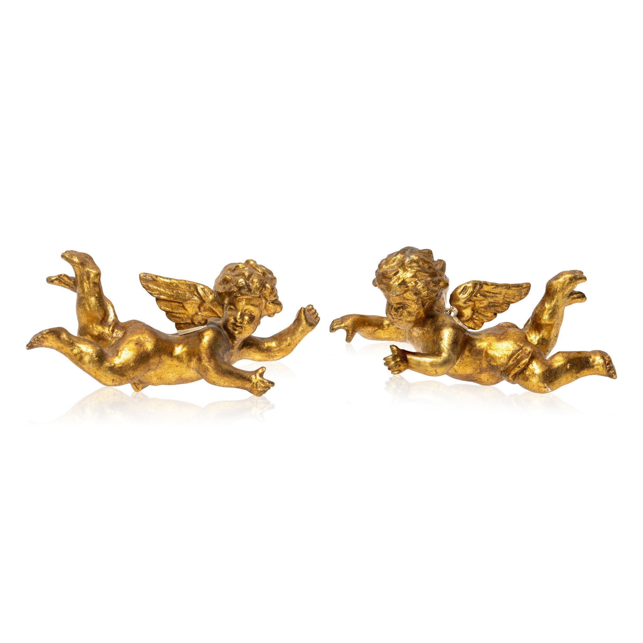Pair Italian Cupid Figures, Furnishings, Decor, Religious Item