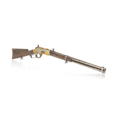 Silver Plated Second Model Winchester 1866 Saddle Ring Carbine, Firearms, Rifle, Lever Action