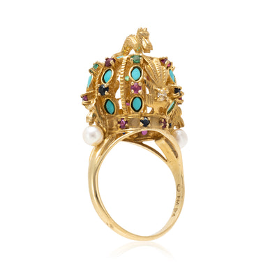 Finberg Gold Crown Ring, Jewelry, Ring, Estate