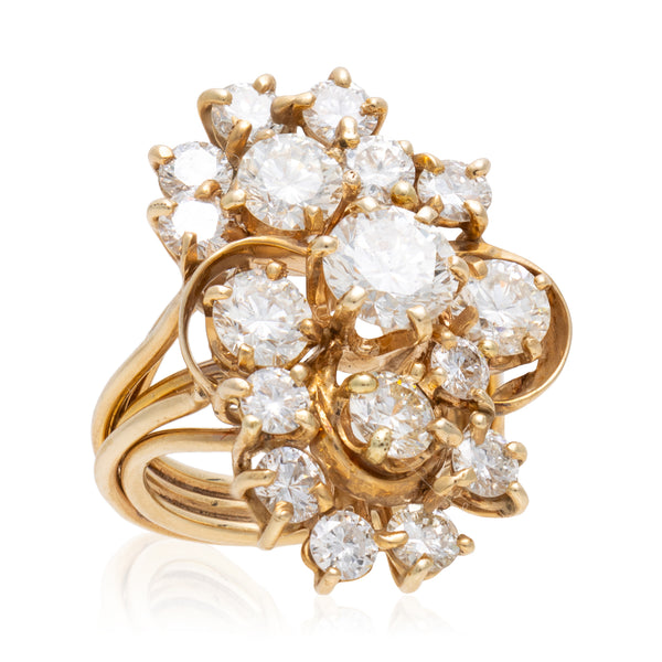 Diamond Cluster Ring, Jewelry, Ring, Estate
