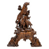 Magnificent Black Forest Mantle Clock Set