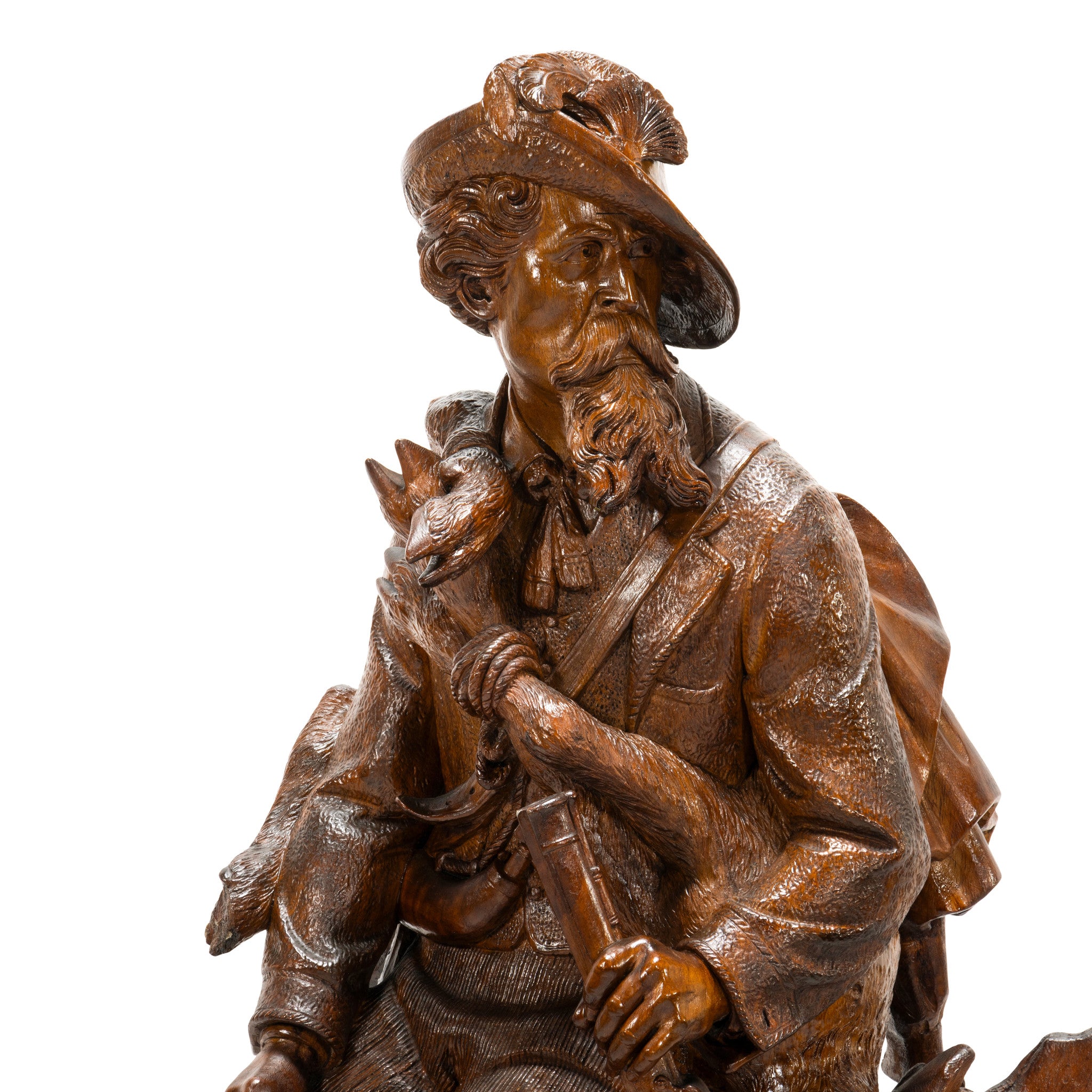 Magnificent Black Forest Mantle Clock Set