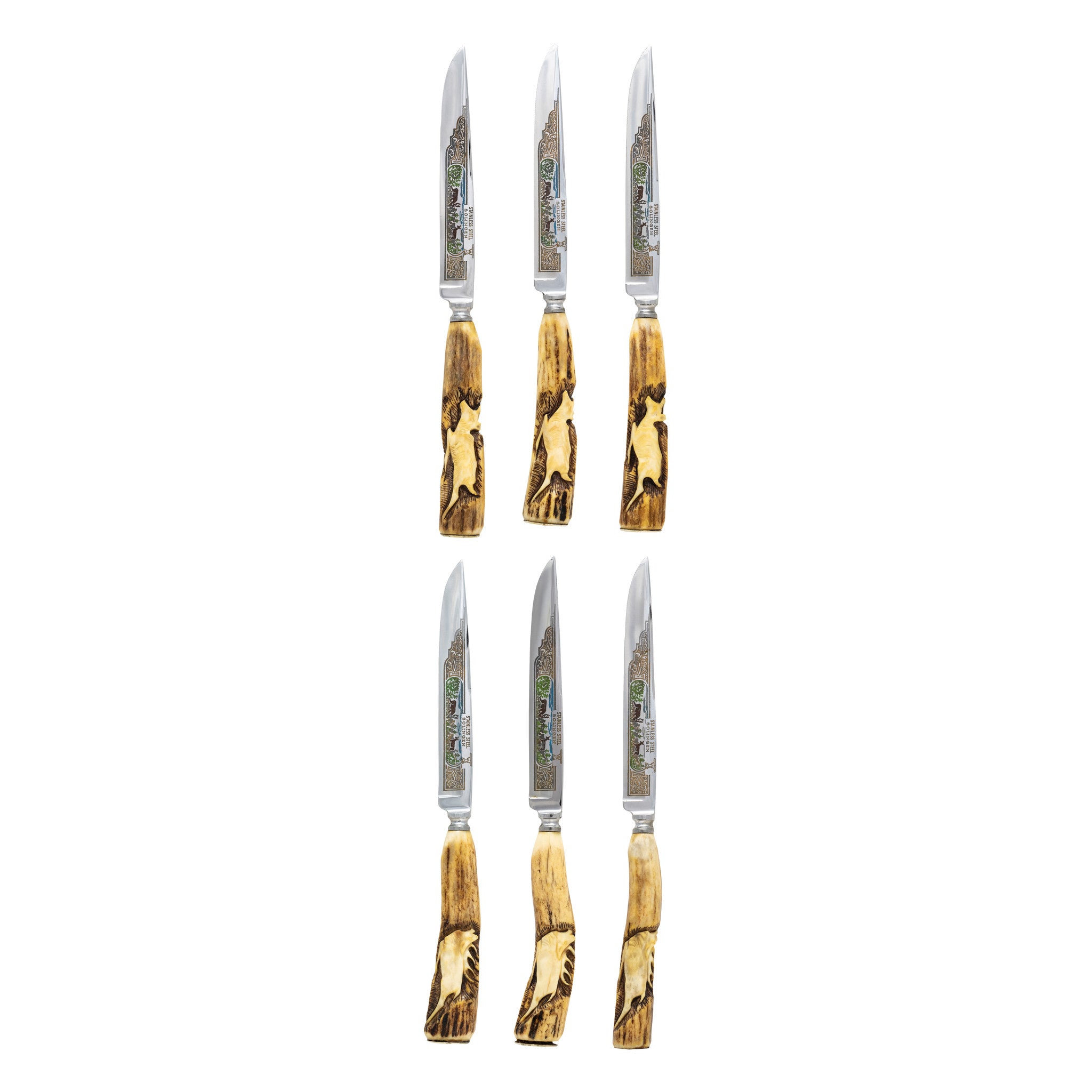 Vintage Soligen Carving Cutlery Set