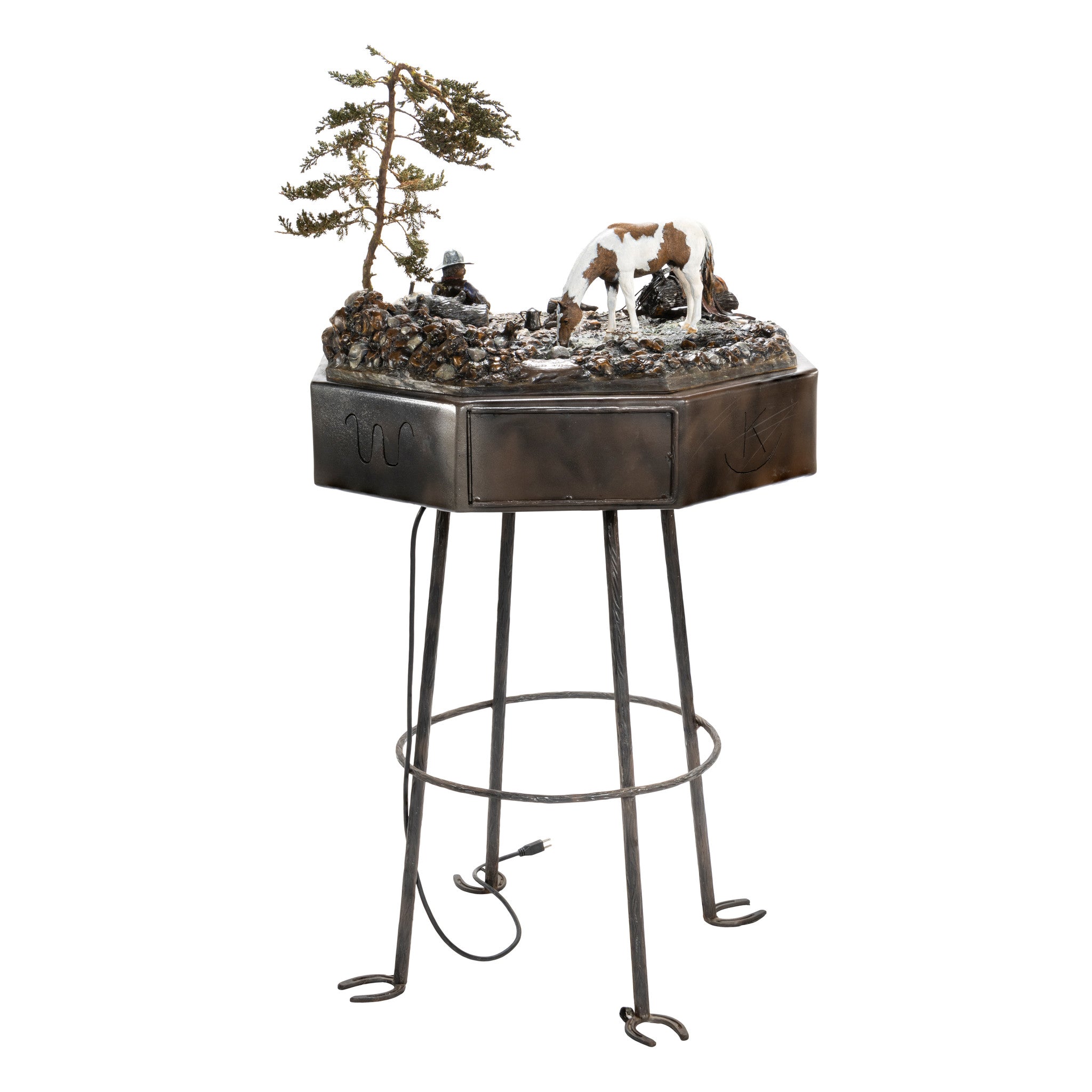 "Silent Conversation" Bronze Scene by Kent Gordon