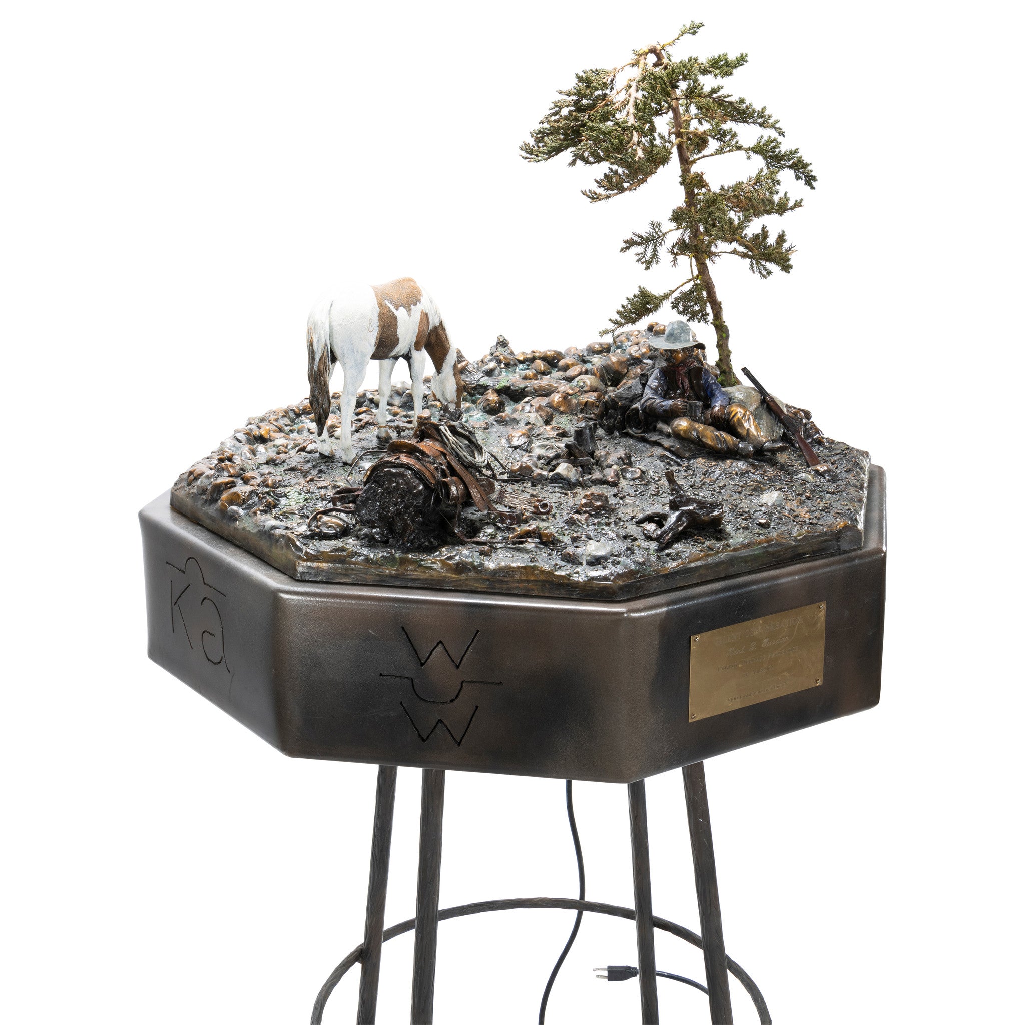 "Silent Conversation" Bronze Scene by Kent Gordon
