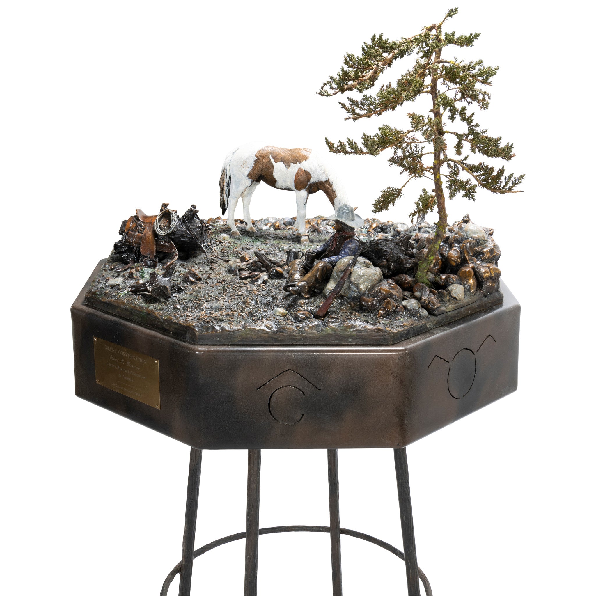 "Silent Conversation" Bronze Scene by Kent Gordon