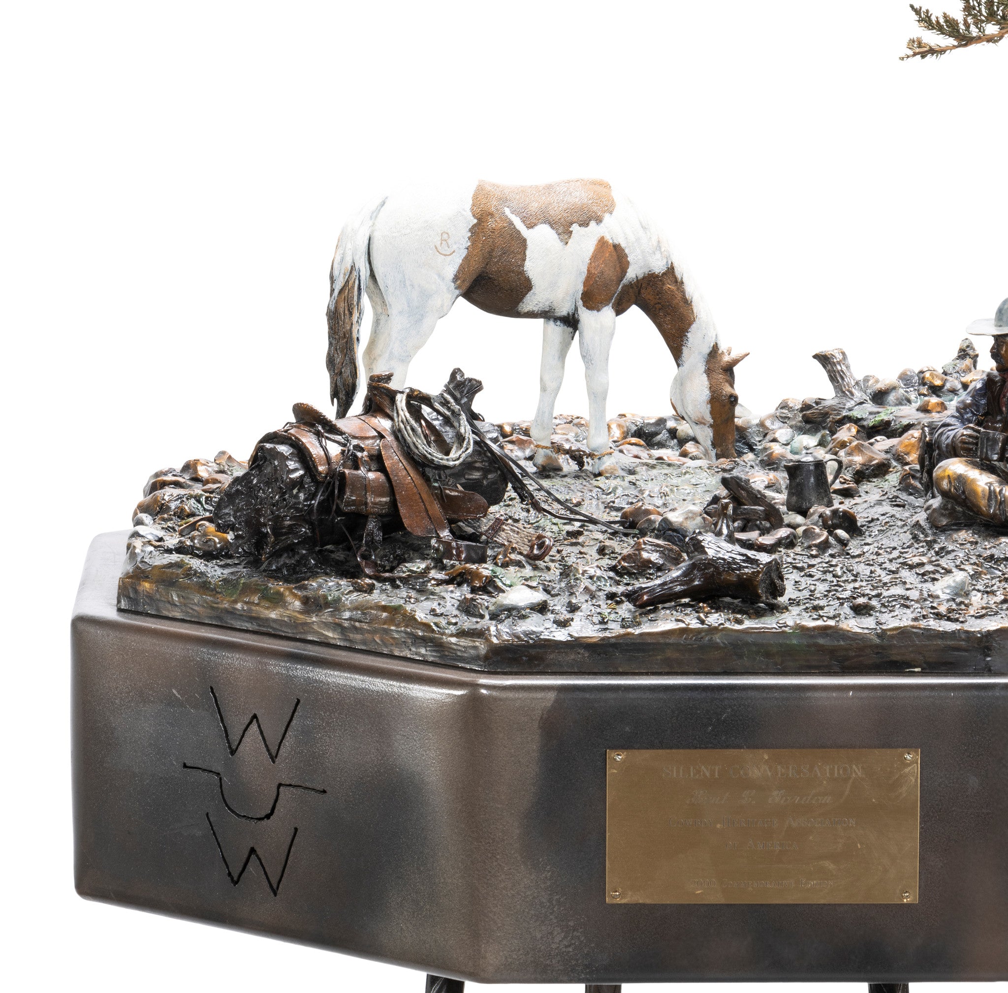 "Silent Conversation" Bronze Scene by Kent Gordon