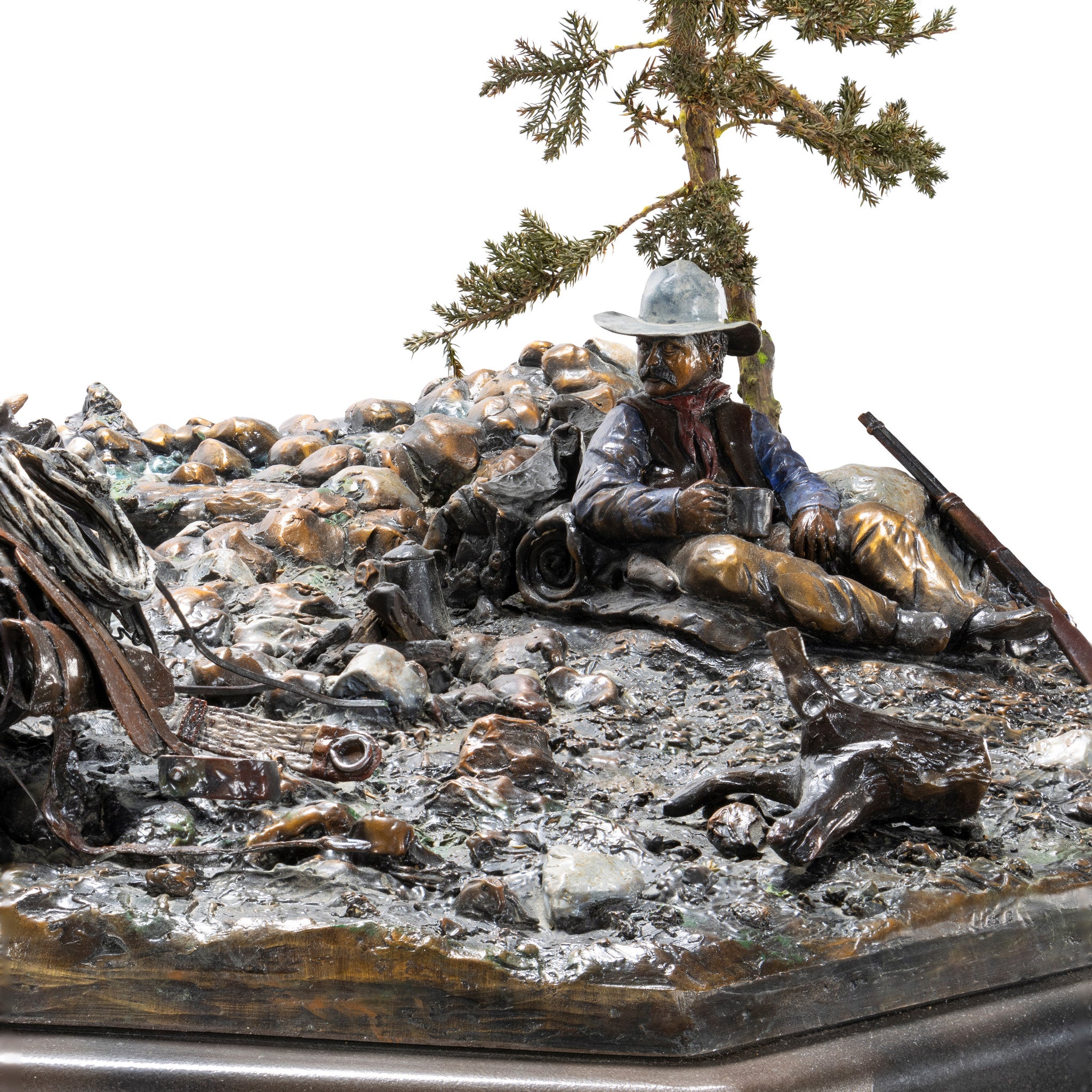 "Silent Conversation" Bronze Scene by Kent Gordon