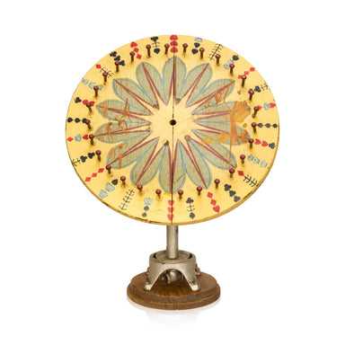 Folk Art Game Wheel, Western, Gaming, Gambling Wheel