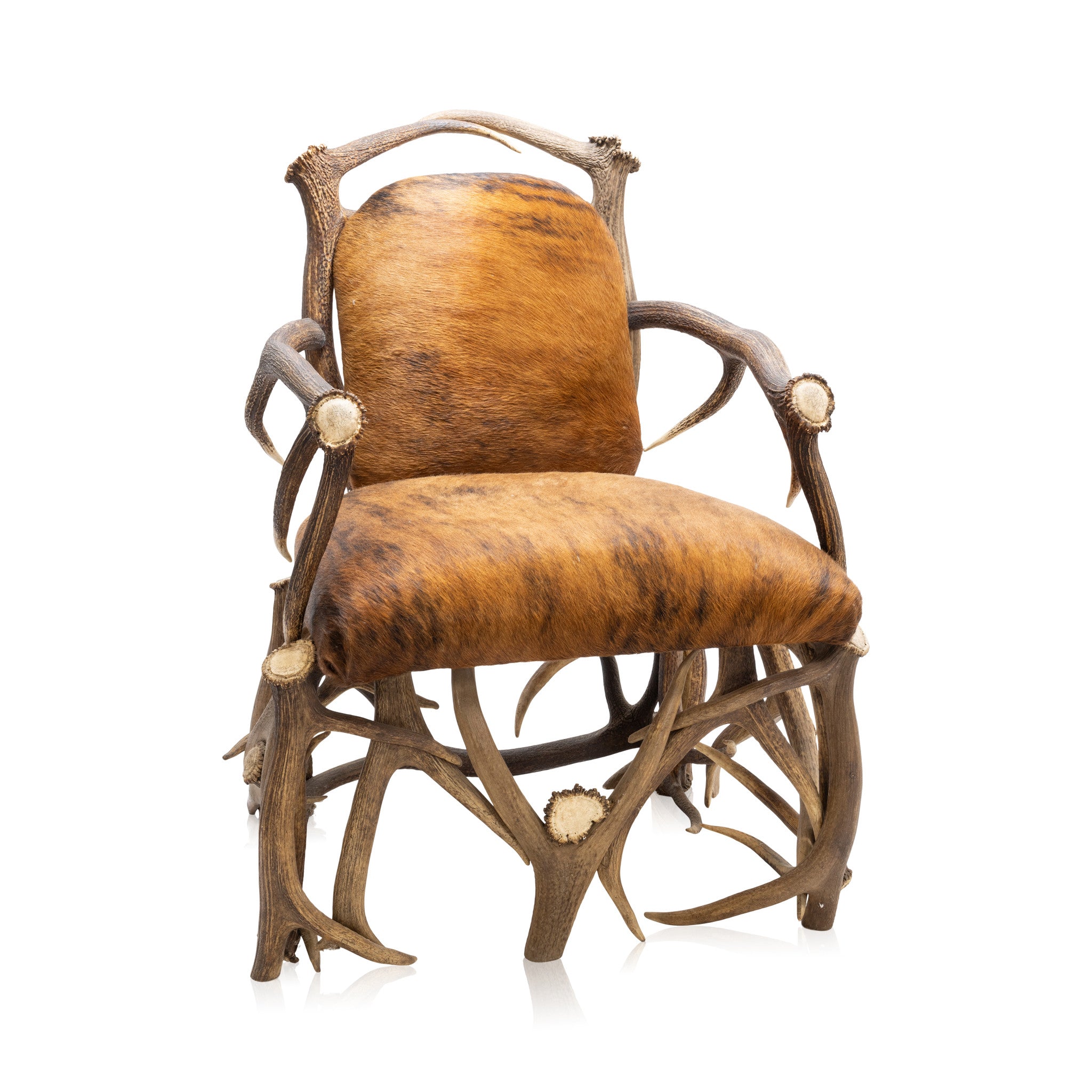 Elk Antler Chair and Ottoman