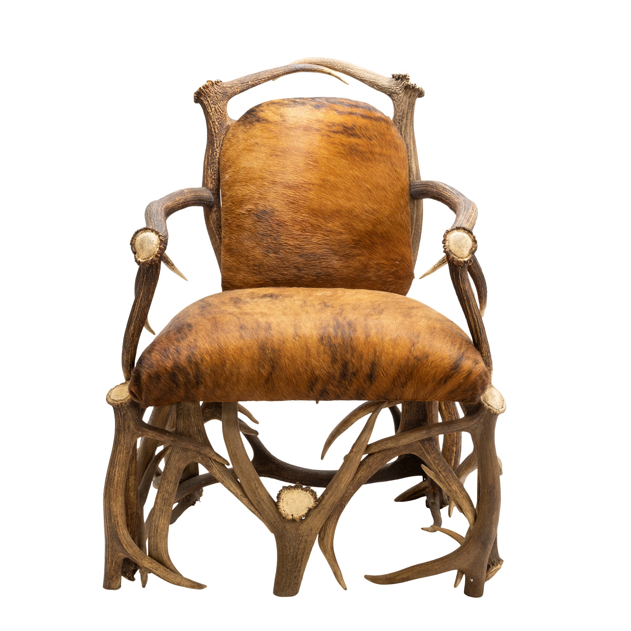 Elk Antler Chair and Ottoman