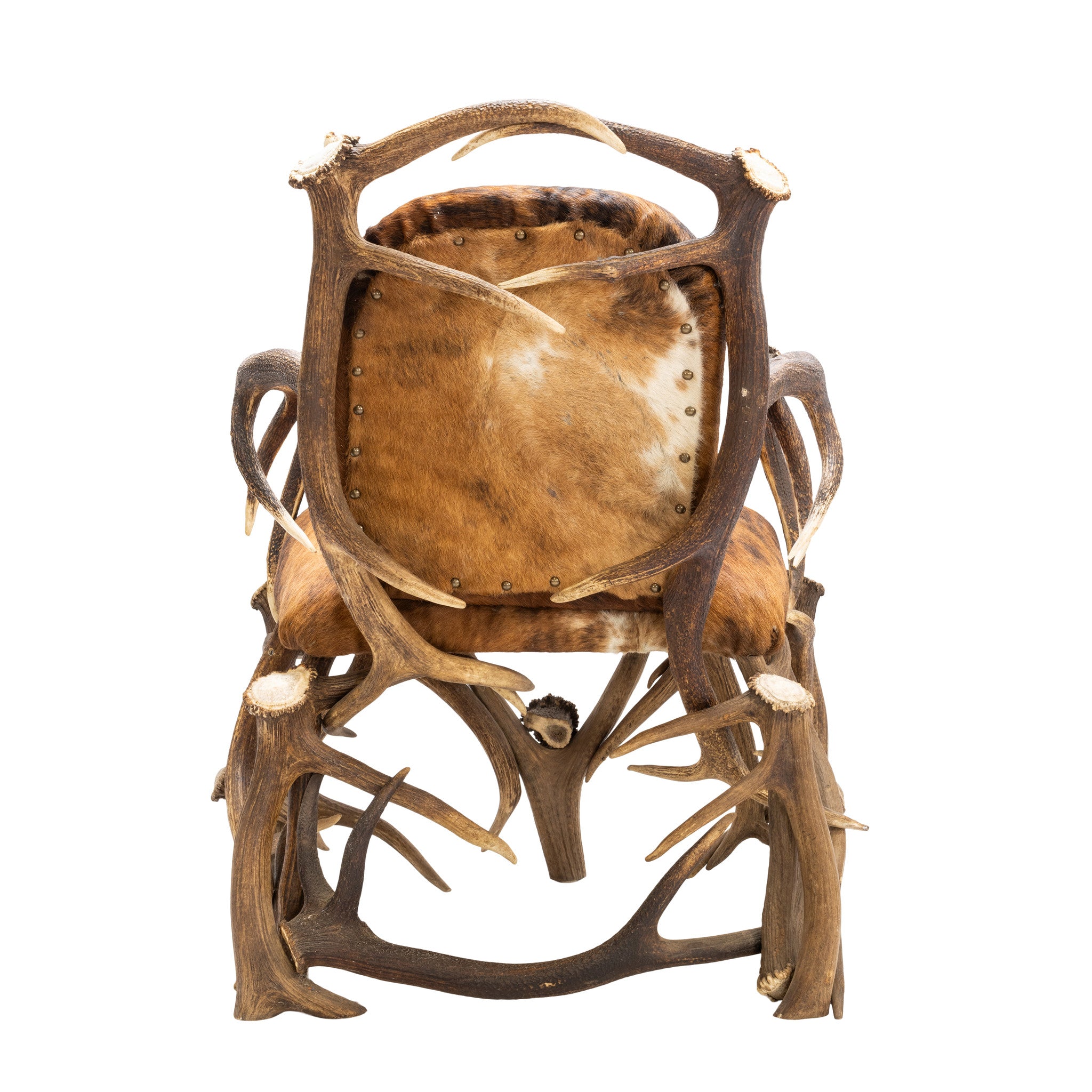 Elk Antler Chair and Ottoman