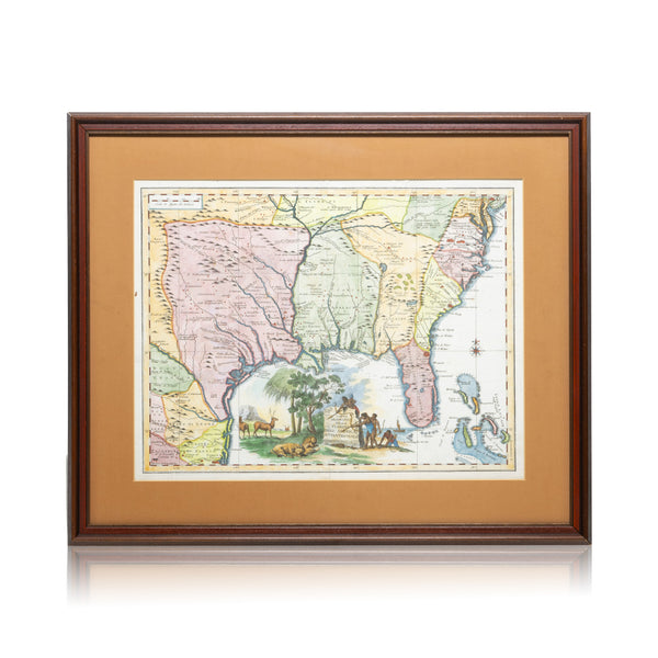 Giambattista Albrizzi Map of Florida, Furnishings, Decor, Map