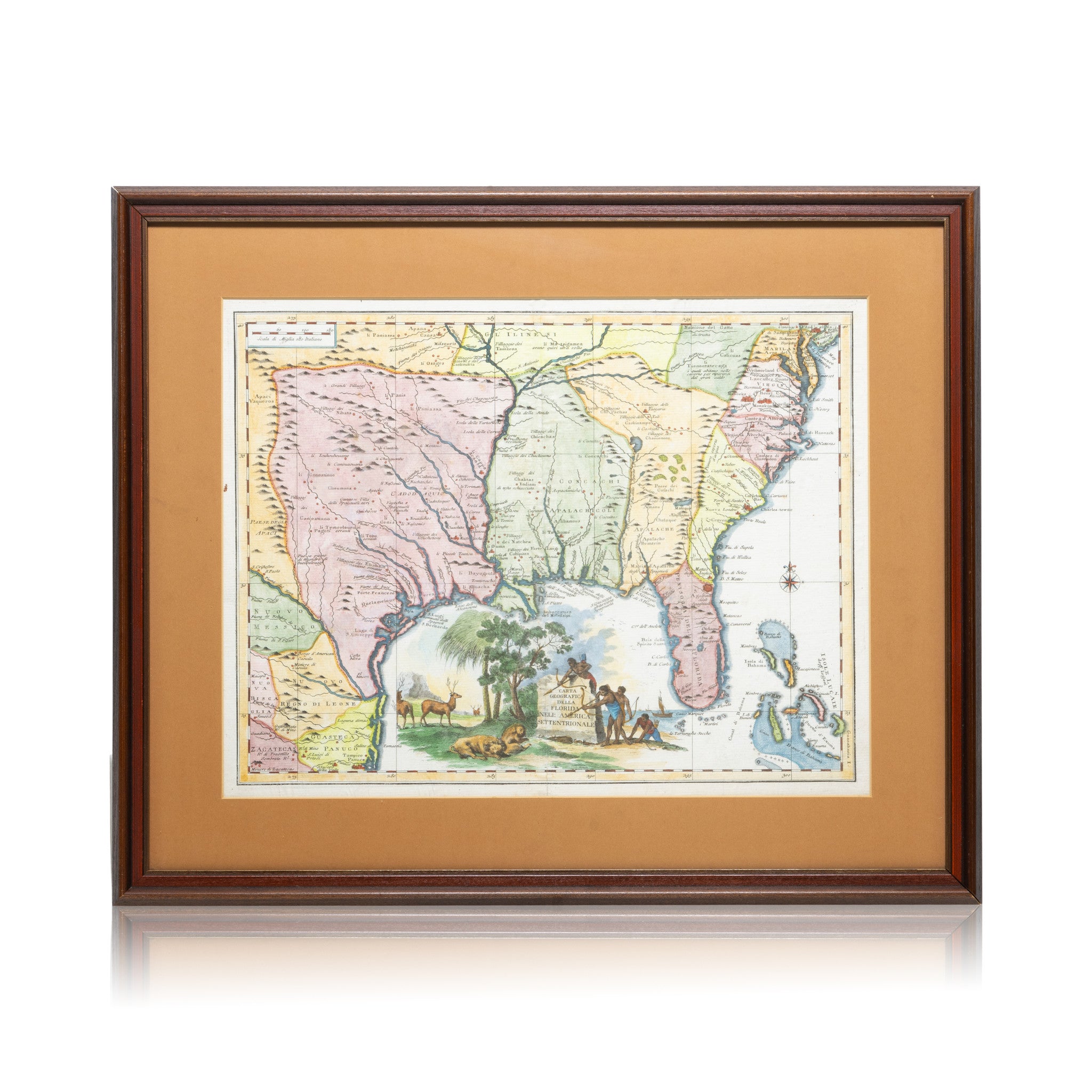 Giambattista Albrizzi Map of Florida, Furnishings, Decor, Map