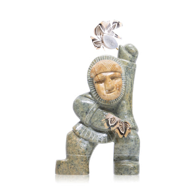 Soapstone Eskimo Dancer, Native, Carving, Ivory