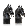 Pair Horse Head Hitching Post Tops, Western, Horse Gear, Hitching Post