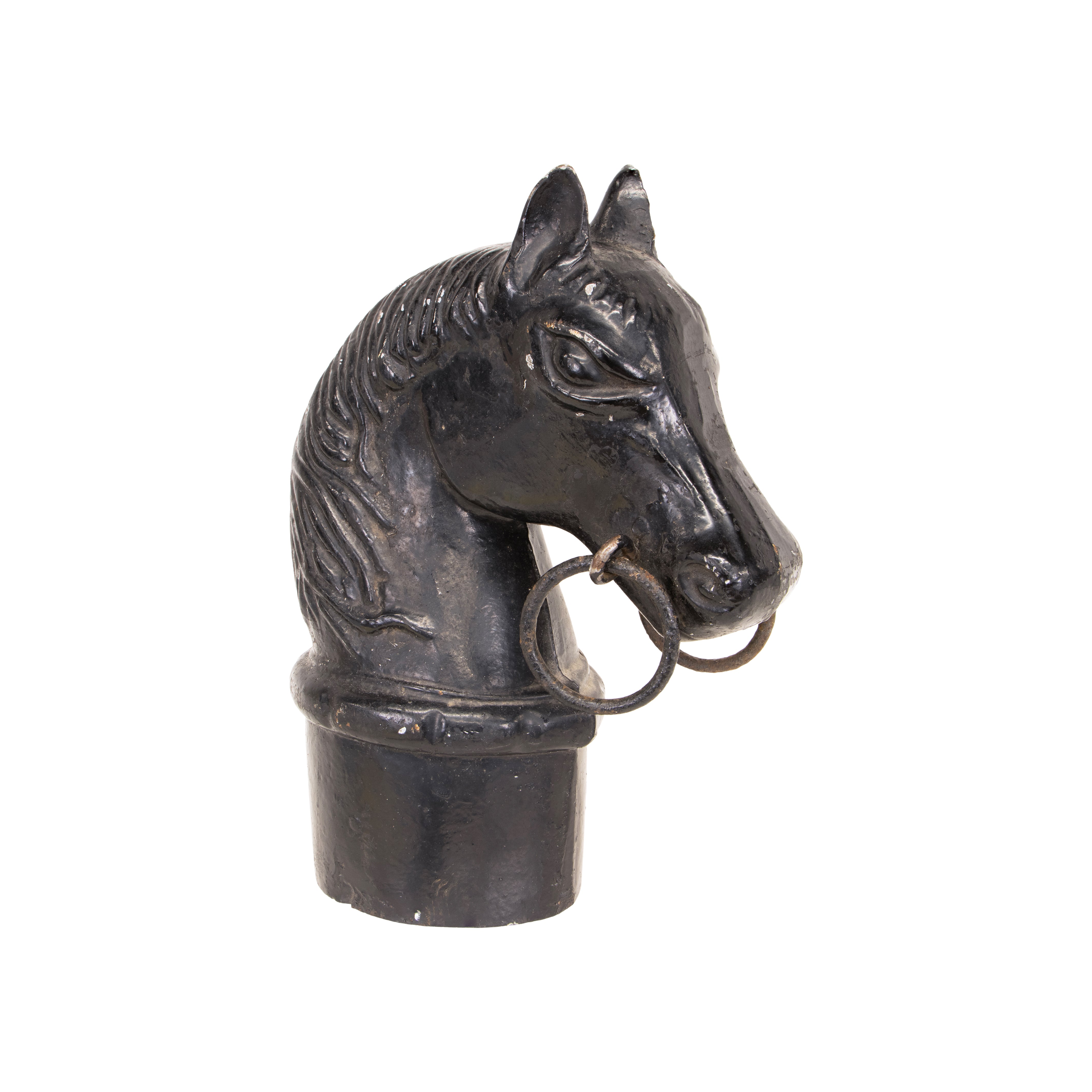Pair Horse Head Hitching Post Tops