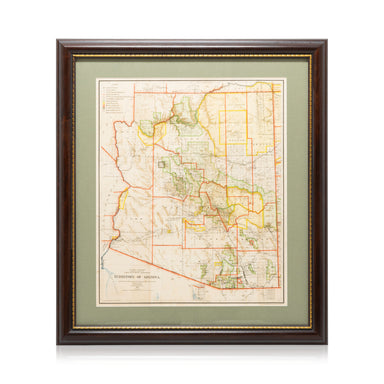 Territory of Arizona Map, Furnishings, Decor, Map
