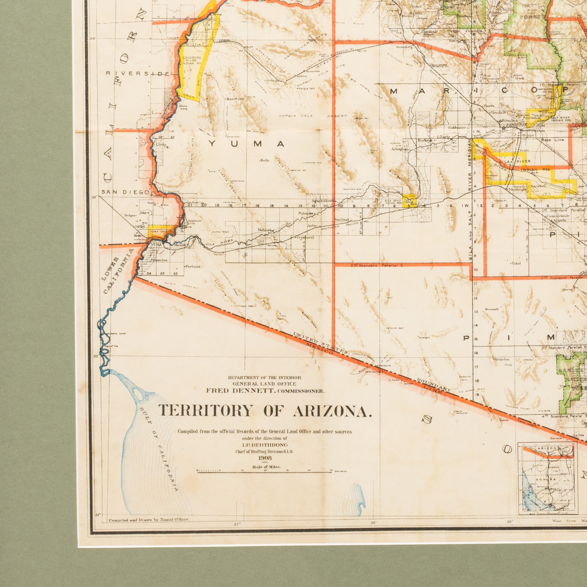 Territory of Arizona Map