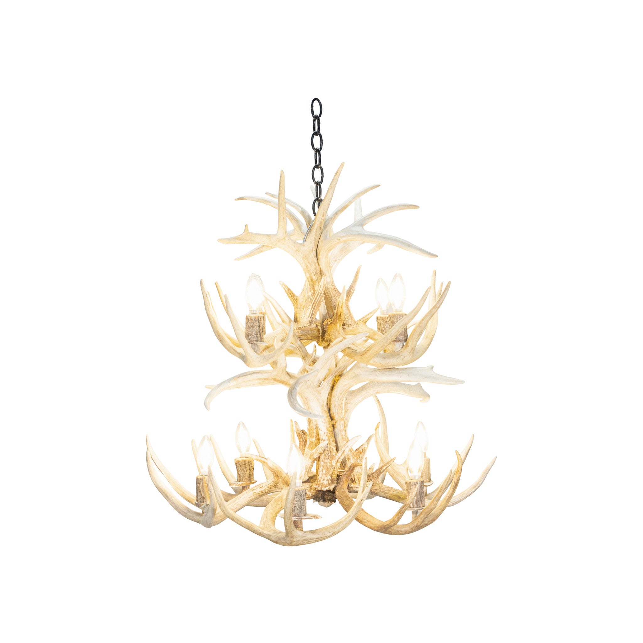 Two-Tier Whitetail Chandelier, Furnishings, Lighting, Ceiling Light