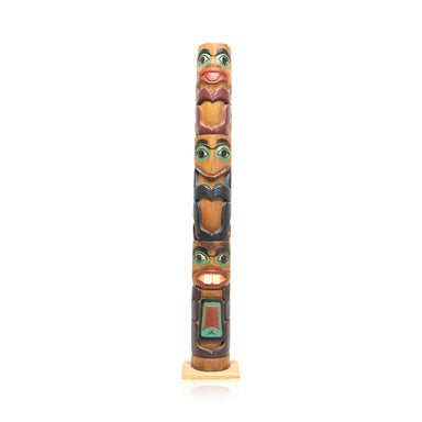Kwakiutl Beaver Clan Totem, Native, Carving, Totem Pole