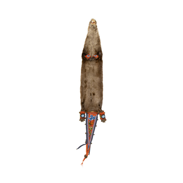 Winnebago Midewiwin Otter Pelt Bag, Native, Beadwork, Other Bag