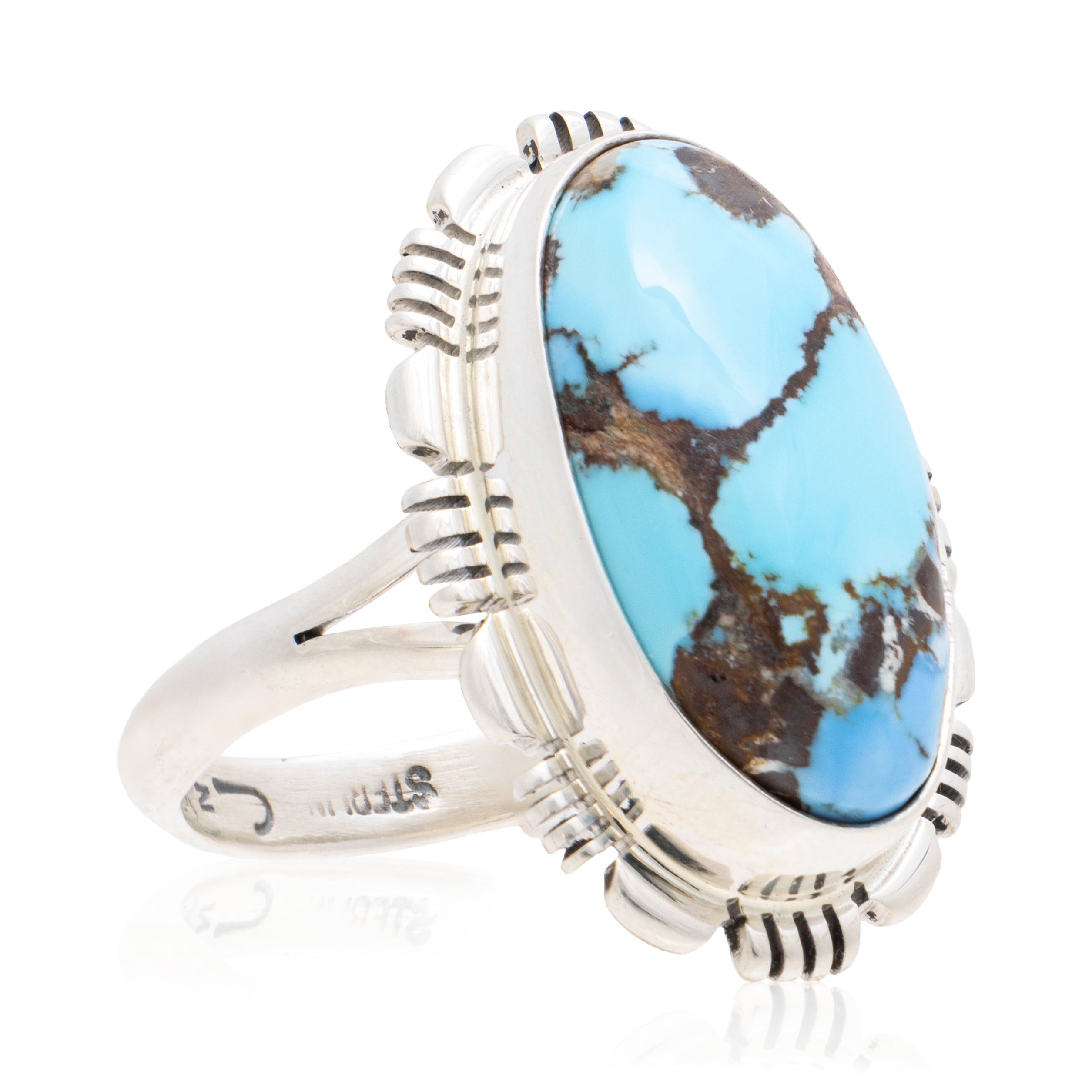 Navajo Golden Hill Turquoise Ring, Jewelry, Ring, Native
