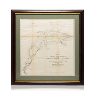 Map of Military Reconnaissance Fort Taylor to Coeur d'Alene Mission, Washington Territory, Furnishings, Decor, Map