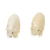Miniature Walrus Ivory Musk Ox Pair