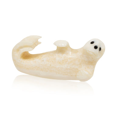 Inuit Walrus Ivory Seal, Native, Carving, Ivory