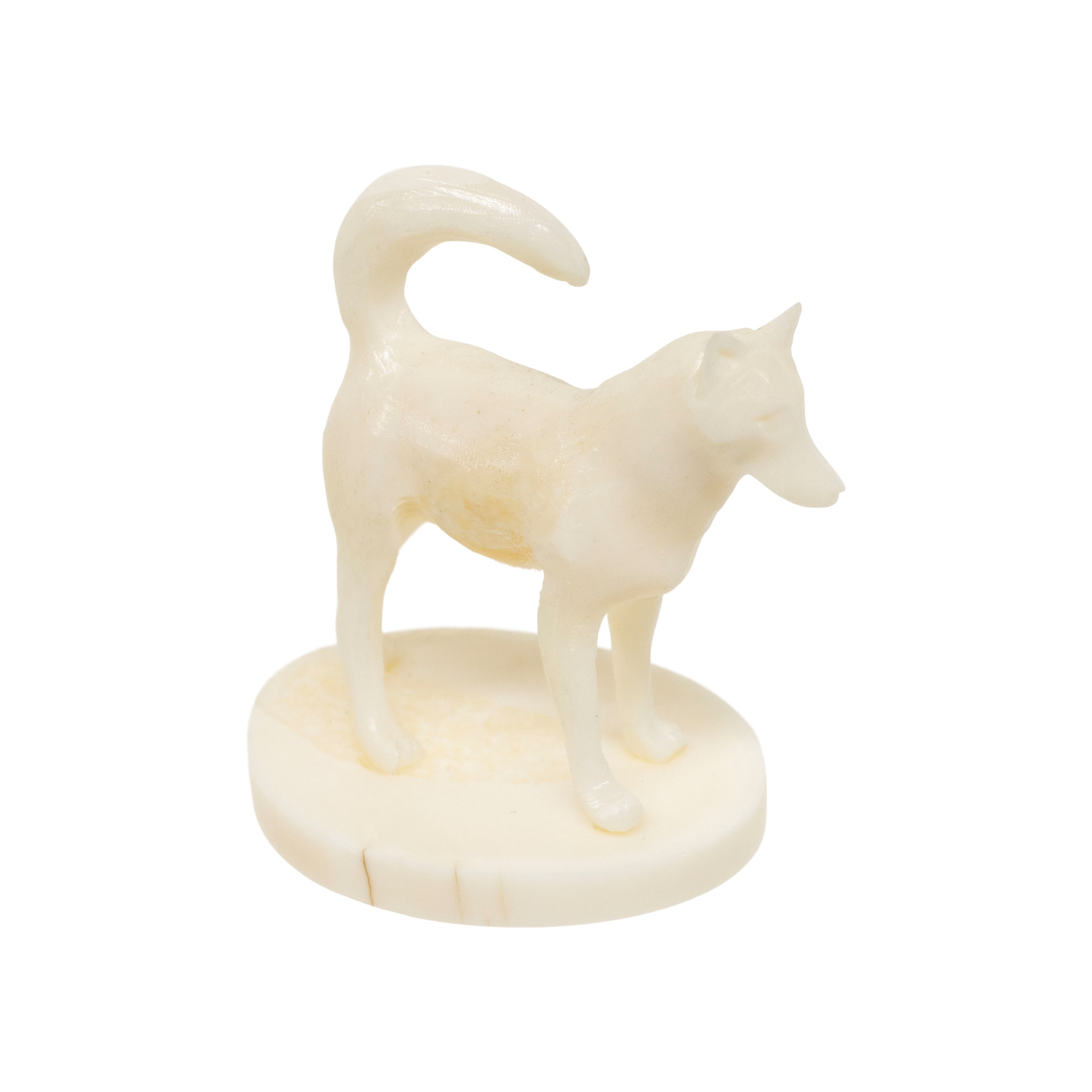 Miniature Inuit Walrus Ivory Husky