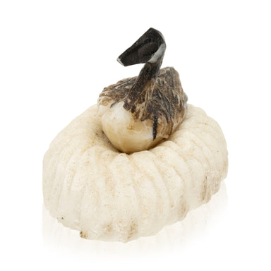 Miniature Inuit Goose with Nest, Native, Carving, Ivory