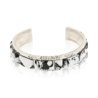 Navajo White Buffalo Turquoise Bracelet, Jewelry, Bracelet, Native