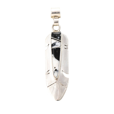 Navajo White Buffalo Turquoise Pendant, Jewelry, Necklace, Native