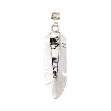 Navajo White Buffalo Turquoise Pendant, Jewelry, Necklace, Native
