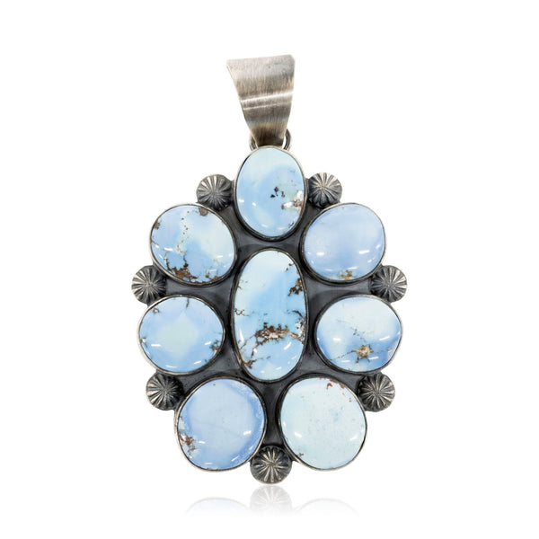 Navajo Golden Hill Turquoise Pendant, Jewelry, Necklace, Native