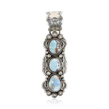Navajo Golden Hill Turquoise Pendant, Jewelry, Necklace, Native