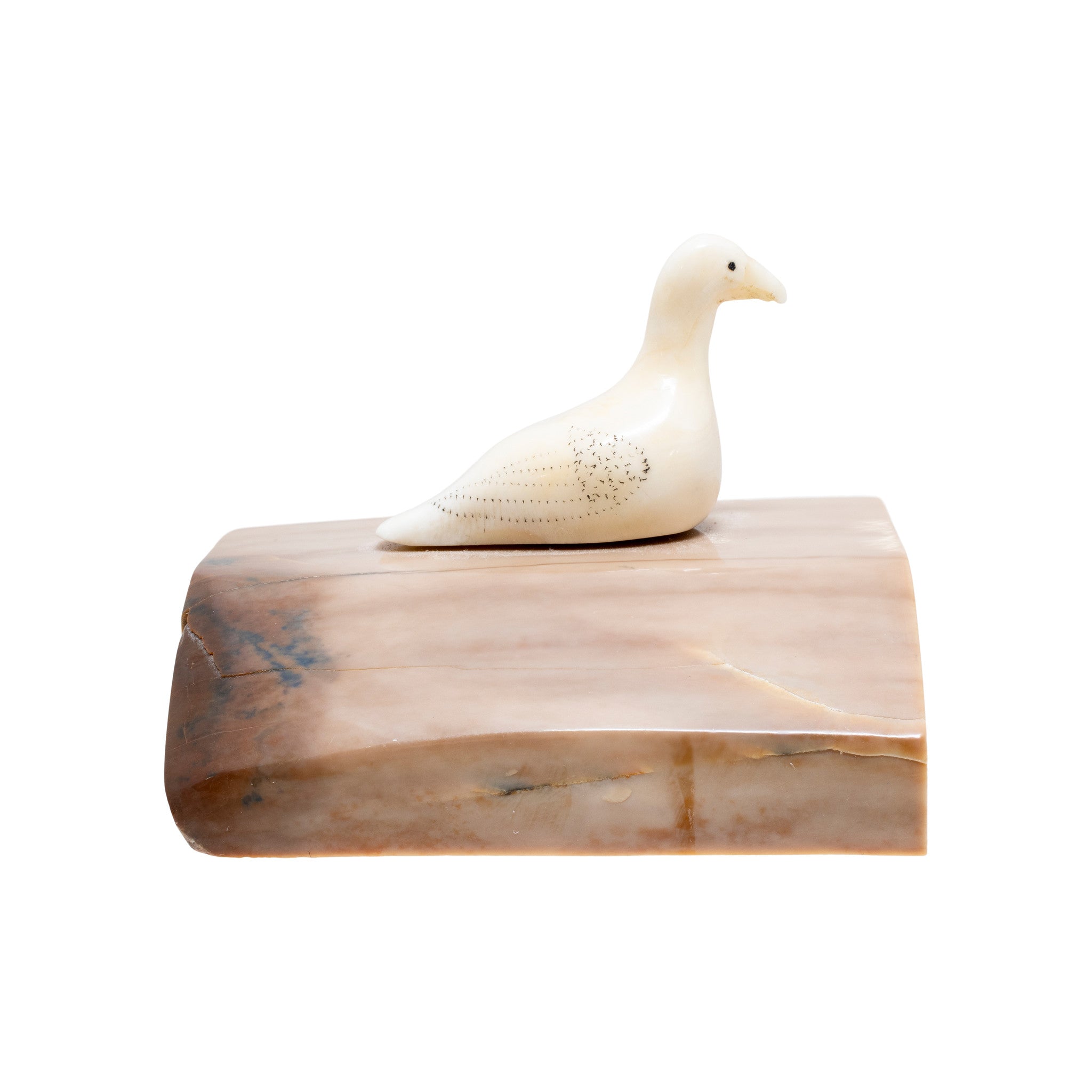 Inuit Fossilized Ivory Goose