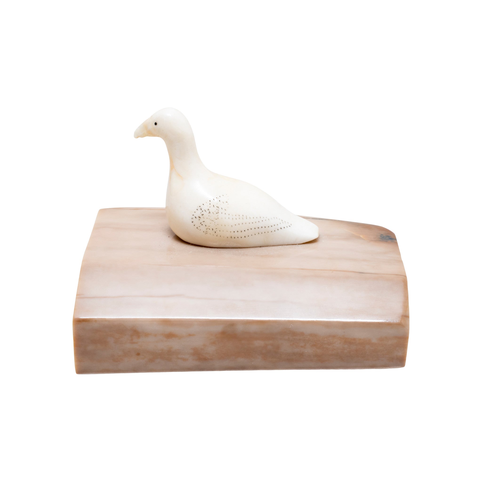 Inuit Fossilized Ivory Goose