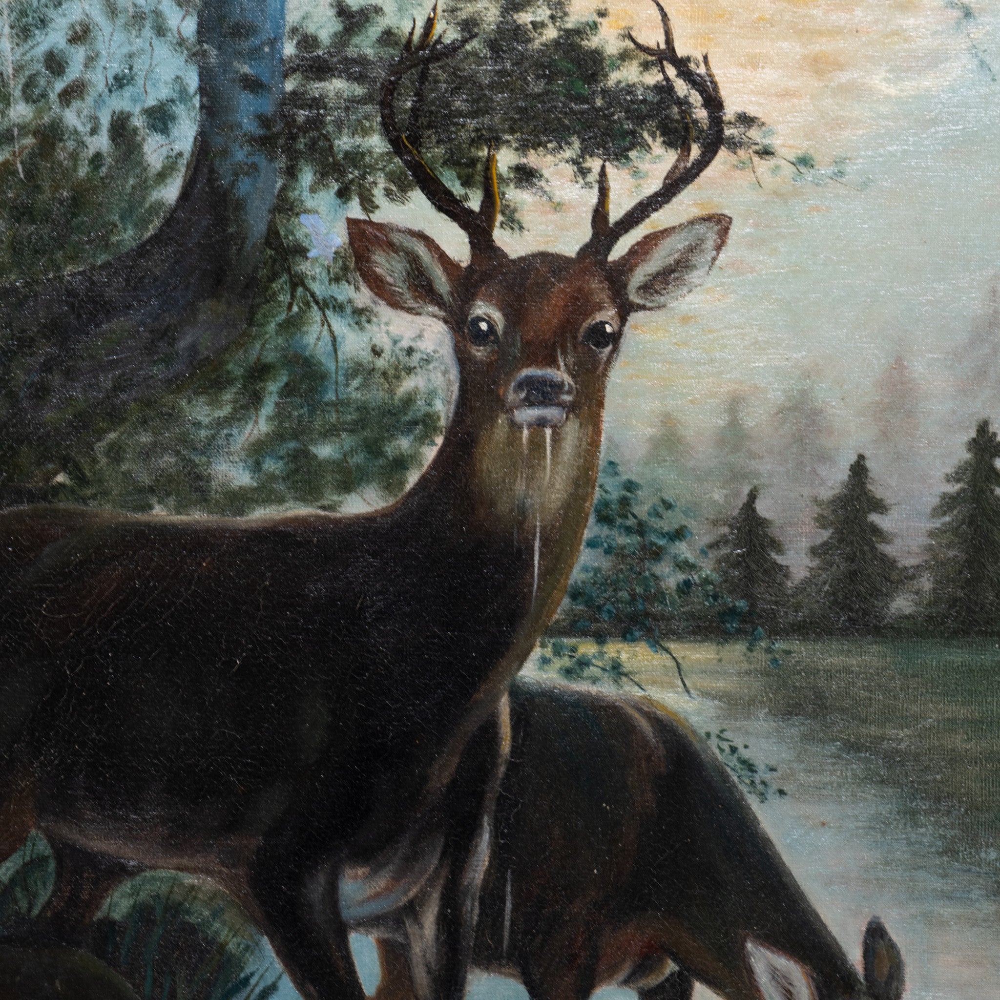Folky Deer Painting