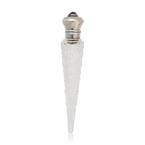 Cut Glass and Sterling Perfume Bottle, Jewelry, Display Piece, Other