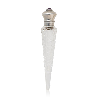 Cut Glass and Sterling Perfume Bottle, Jewelry, Display Piece, Other