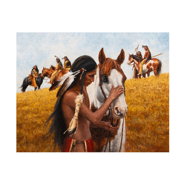 "Brothers" by Joe Velazquez, Fine Art, Painting, Native American